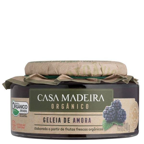 GELEIA DE UVA ORGANICO CASA DE MADEIRA 1X240GRS