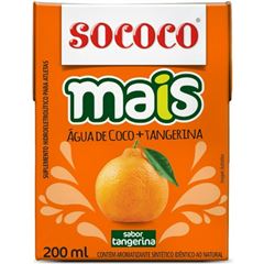 Agua De Coco Sococo Mais Tangerina 1x200ml