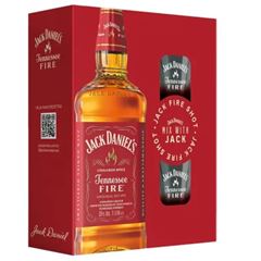 Licor Whisky Jack Daniels Fire Pack Copos 1x1000ml