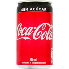 Refrigerante Coca Cola Sem Acucar Lata 1x220ml
