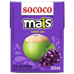 Agua De Coco Sococo Mais Uva 1x200ml