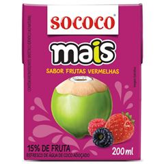 Agua De Coco Sococo Mais Frutas Vermelhas 1x200ml