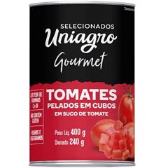 Tomate Uniagro Pelados Em Cubo Lata 1x400grs