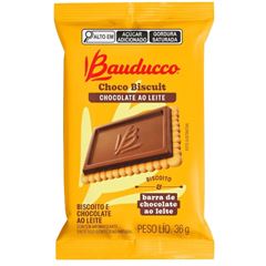 Biscoito Bauducco Choco Biscuit Chocolate Ao Leite 1x36grs