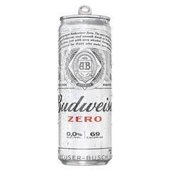 Cerveja Budweiser Zero Sleek Lata 1x350ml