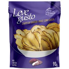 Chips Batata Leve Gusto Doce Com Casca 1x90grs