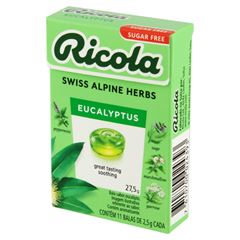 Pastilha Sui Ricola Sugarfree Eucalyptus 1x27.5grs