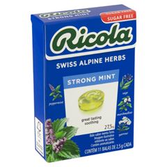 Pastilha Sui Ricola Sugarfree Strong Mint 1x27.5grs