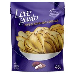 Chips Batata Leve Gusto Doce Com Casca 1x45grs