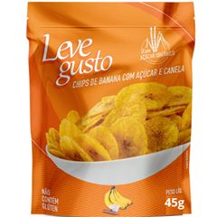 Chips De Banana Leve Gusto Com Acucar E Canela 1x45grs