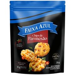 Queijo Chips Parmesao Pimenta Faixa Azul 1x35grs