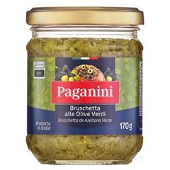 Molho Bruschetta Paganini Alle Olive Verd170g